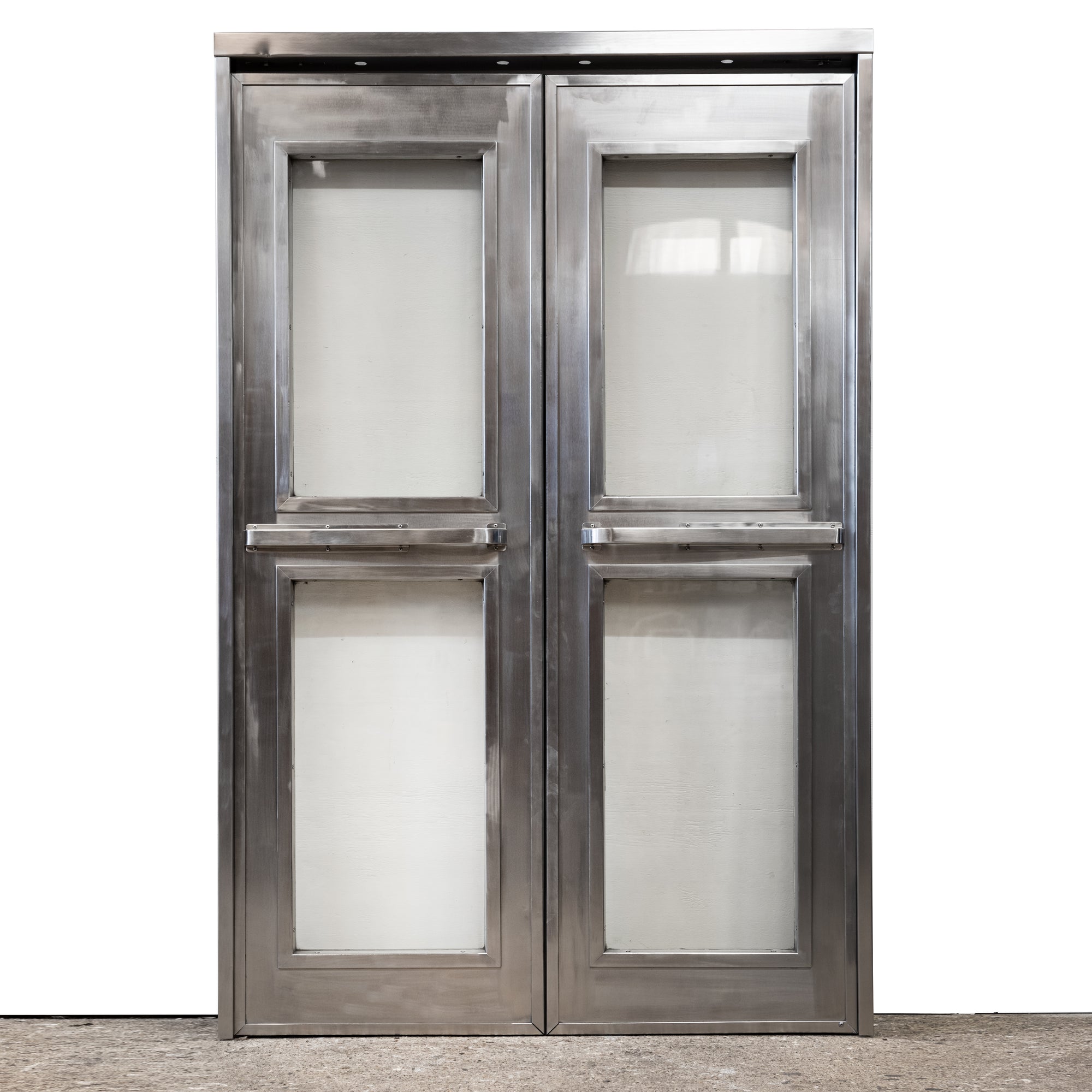 Reclaimed Mid-Century Chrome Dividing Double Doors | The Architectural Forum