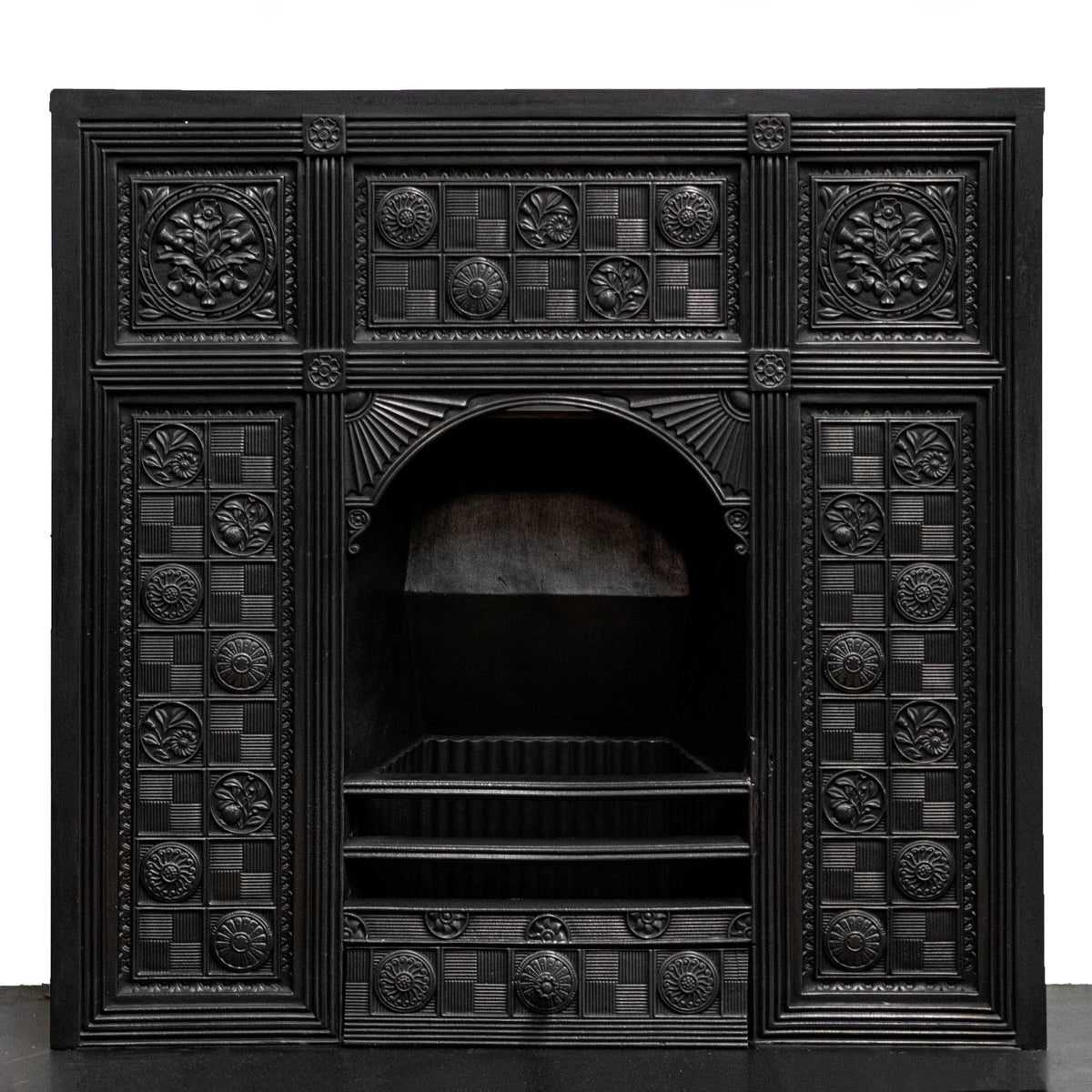 Rare Arts &amp; Crafts Antique Cast Iron Fireplace Insert | The Architectural Forum