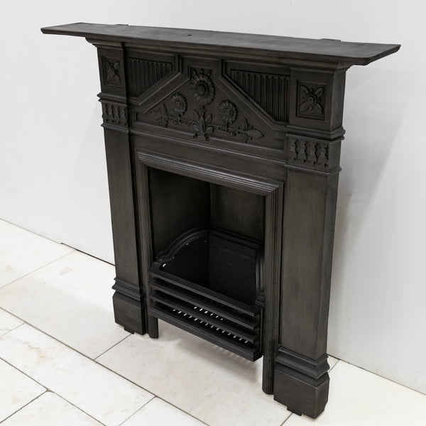 Antique Cast Iron "The Daisy" Combination Fireplace - The Architectural ...