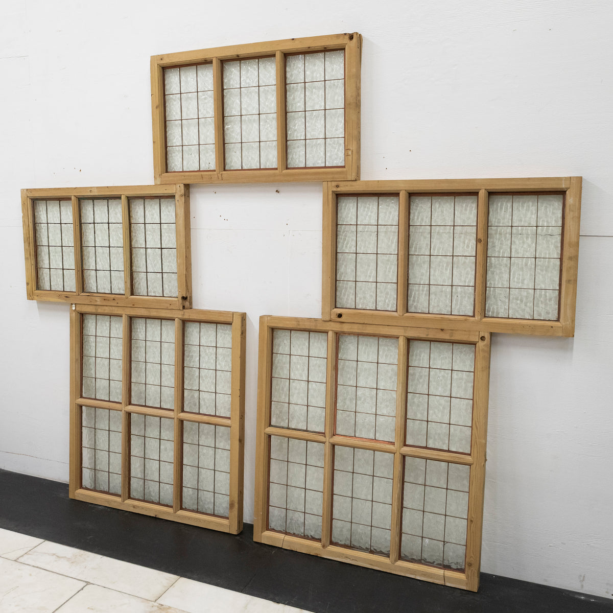 Antique Pine Framed Copperlight Window Panels | The Architectural Forum