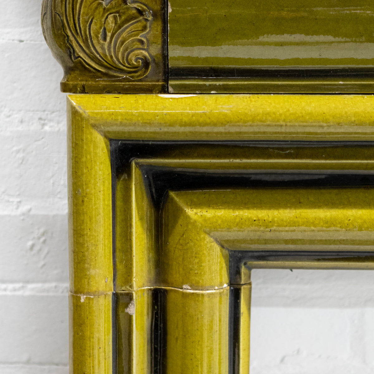 Antique Royal Doulton Green Glazed Surround | Pair Available | The Architectural Forum