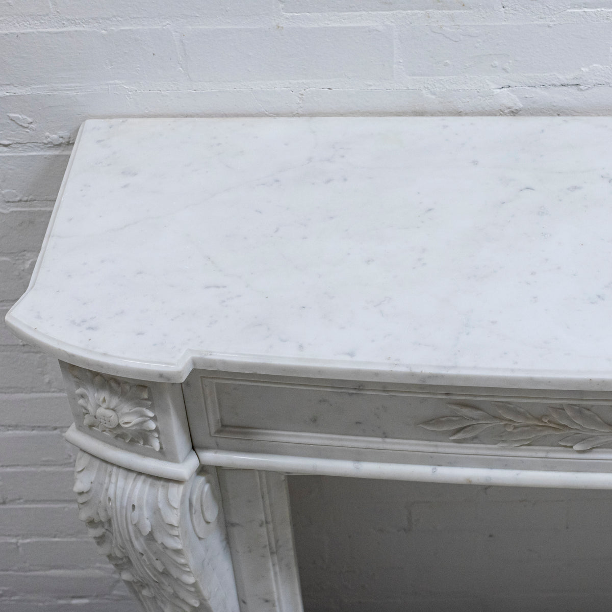 Antique pair of English carrara Marble Fireplaces  (Pair Available) | The Architectural Forum