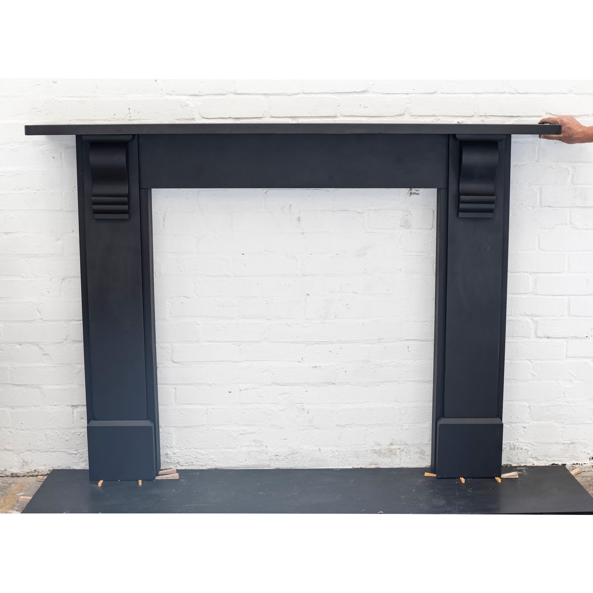 Antique Slate Fireplace Surround With Corbels | The Architectural Forum