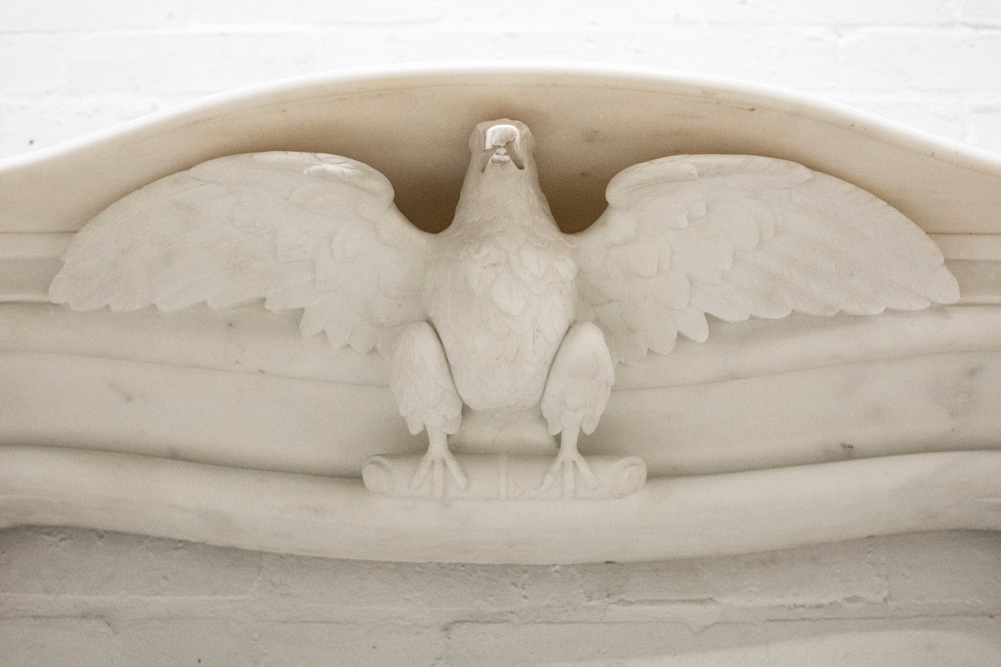 Antique Victorian Statuary Marble Surround with Carved Eagle | The Architectural Forum