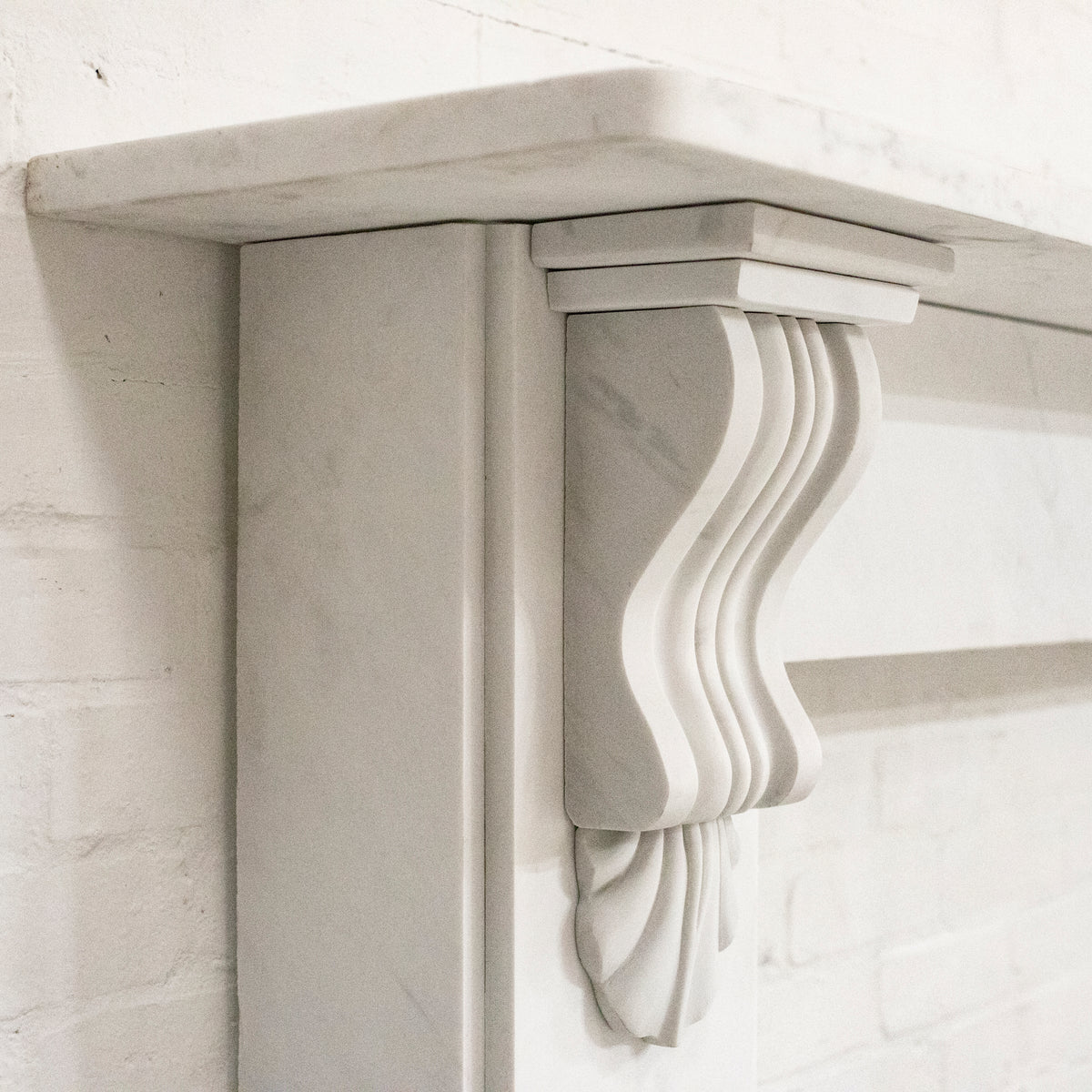 Victorian Style Statuary White Marble Chimneypiece with Corbels | The Architectural Forum