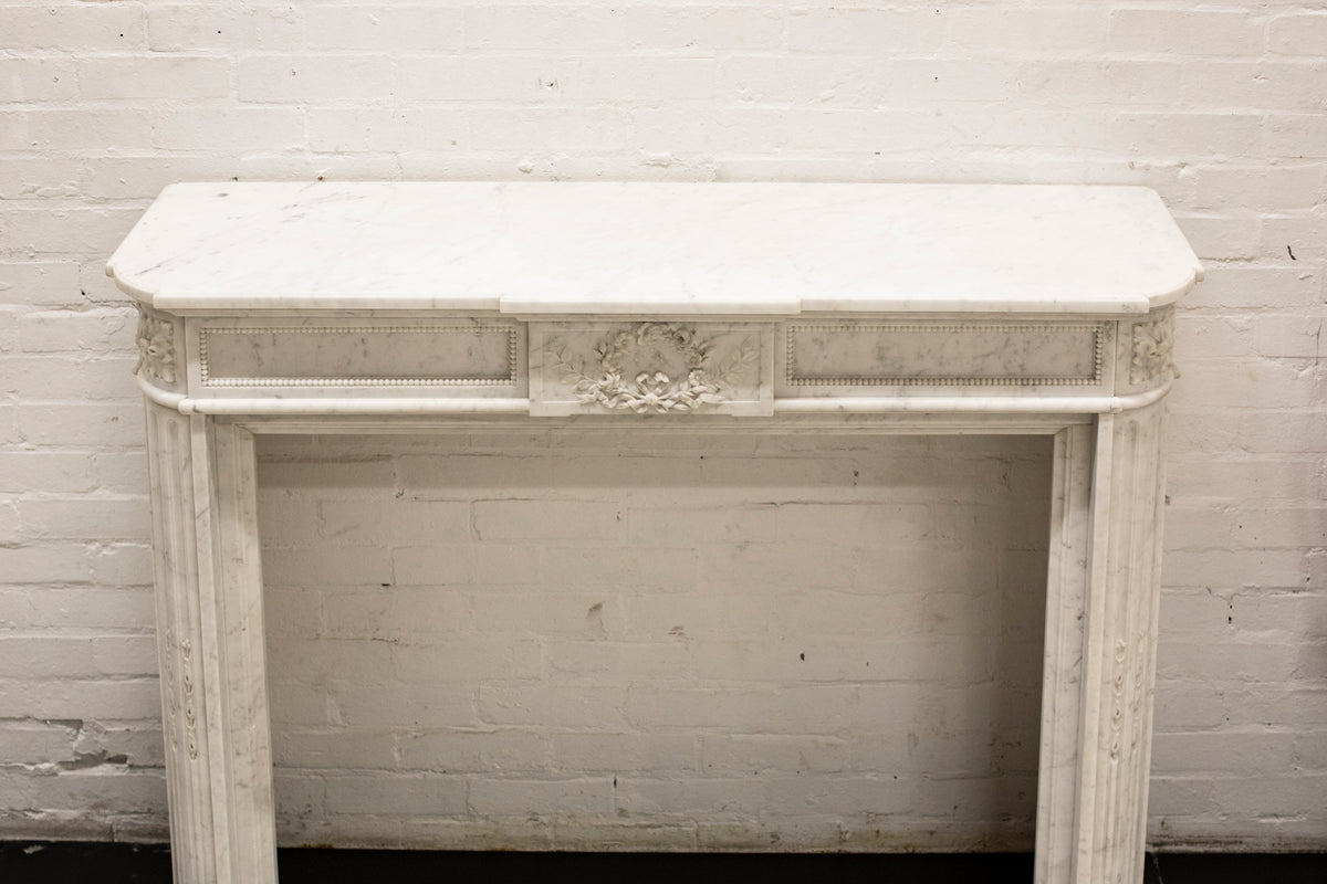 Antique Marble Fireplace Surround in Carrara Marble | The Architectural Forum