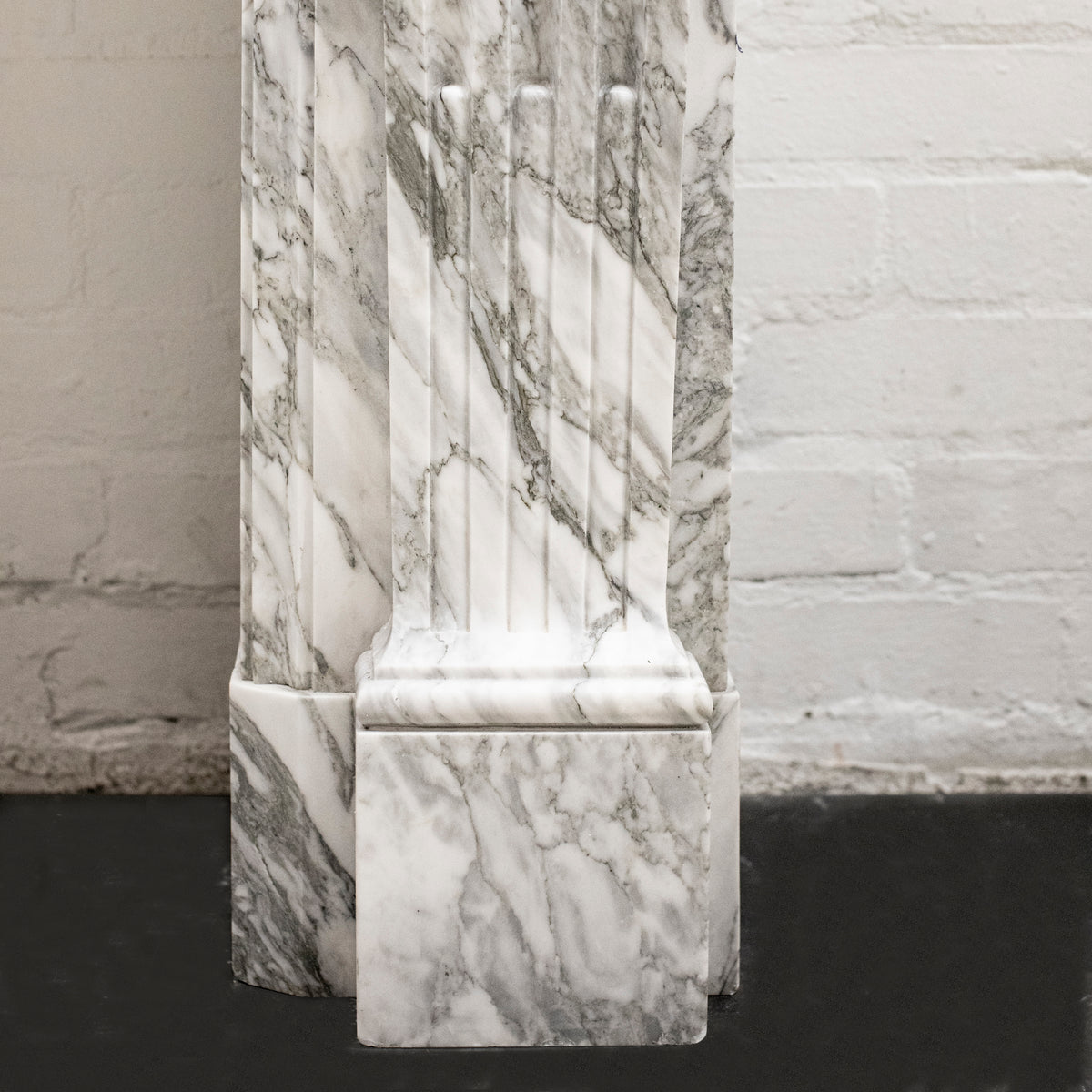 Louis XVI Style Italian Arabescato Marble Fireplace | The Architectural Forum