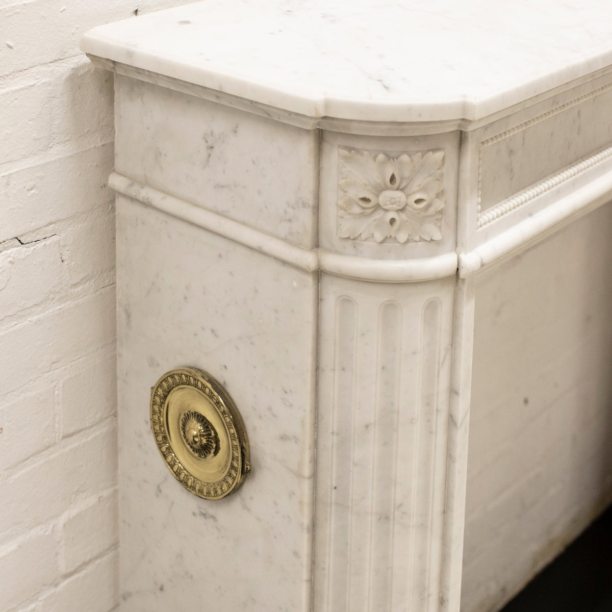 Antique Marble Fireplace Surround in Carrara Marble | The Architectural Forum
