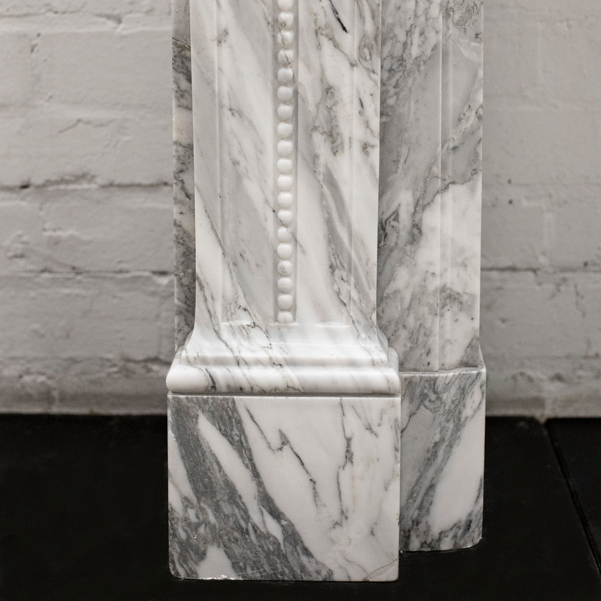 Louis XVI Style Italian Marble Fireplace in Arabescato Marble | The Architectural Forum