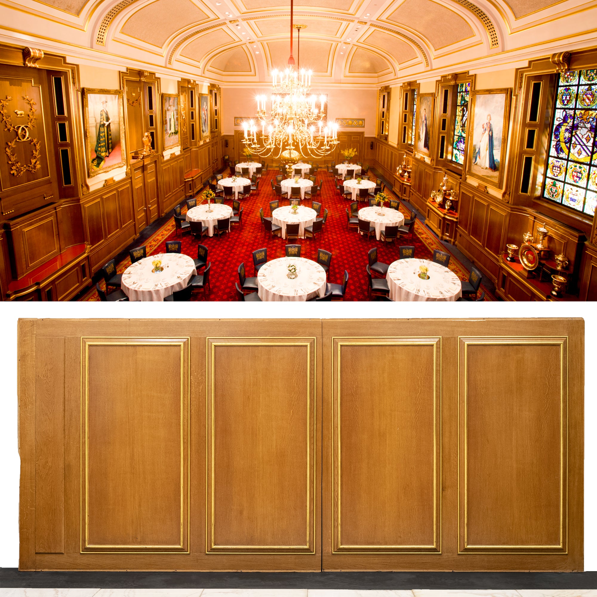 Oak Panelling With Gold Gilding | Clothworkers' Hall London | The Architectural Forum