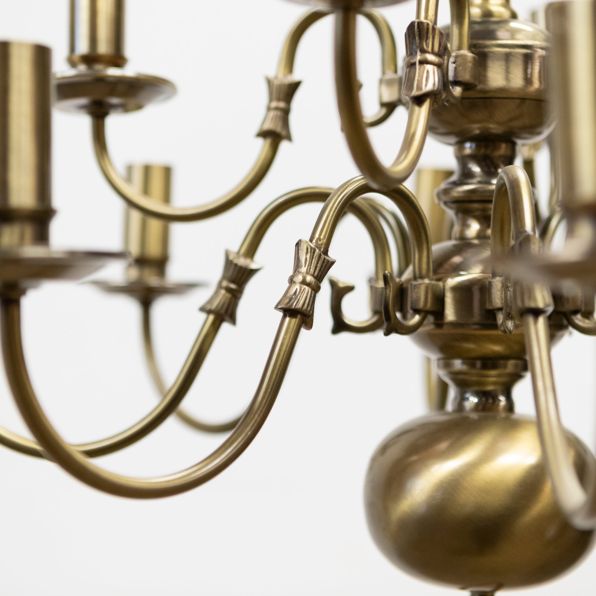 Reclaimed Dutch Style 12 Arm Brass Chandelier | Lambeth Palace | The Architectural Forum