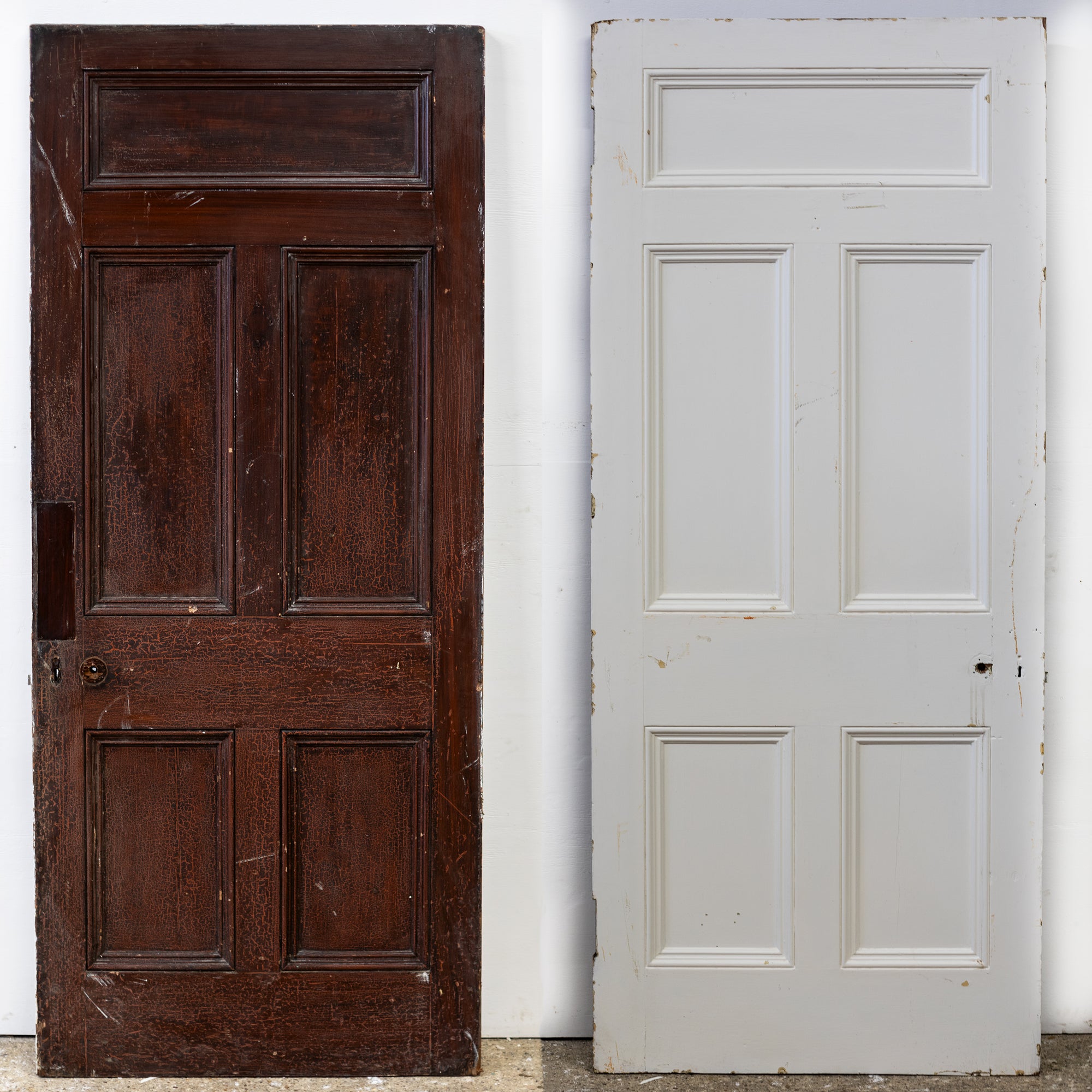 Reclaimed Victorian 5 Panel Door - 211cm x 90cm | The Architectural Forum