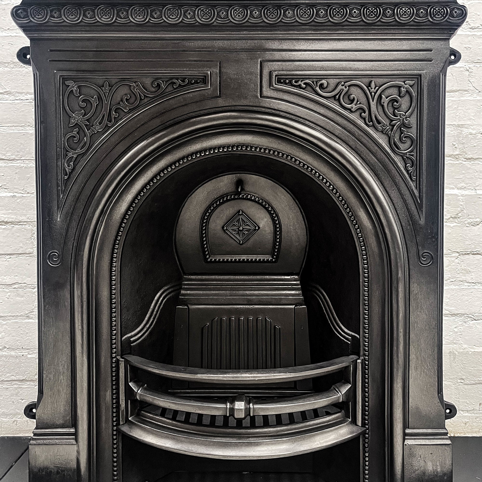 Reclaimed Victorian Cast Iron Arched Combination Fireplace | The Architectural Forum