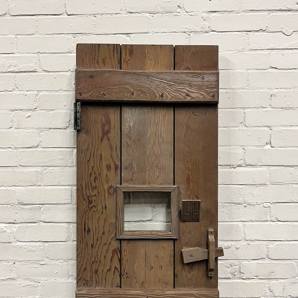 Antique Victorian Glazed Latch Door - 197cm x 52.5cm | The Architectural Forum