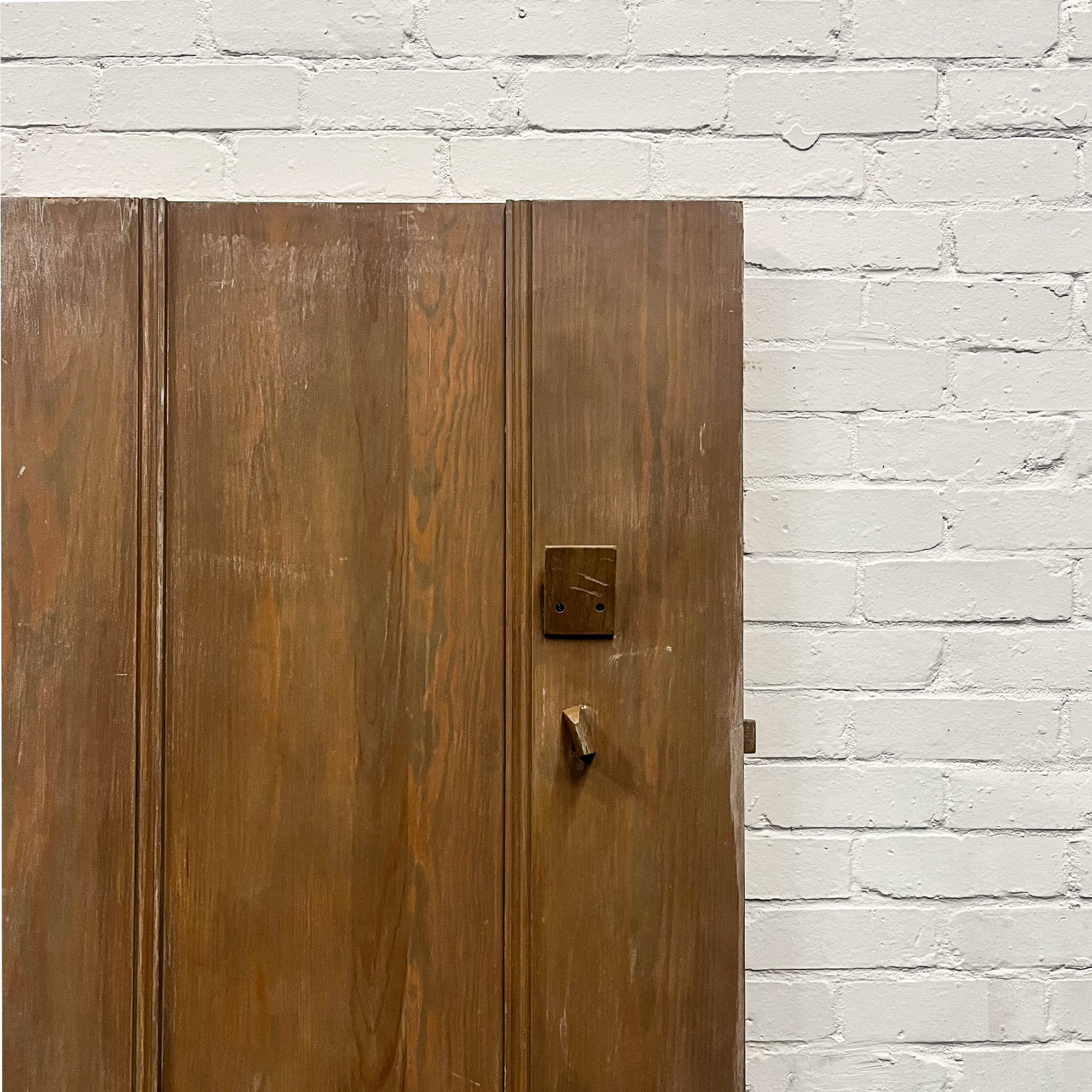 Antique Victorian Pine Latch Door - 194cm x 83cm | The Architectural Forum