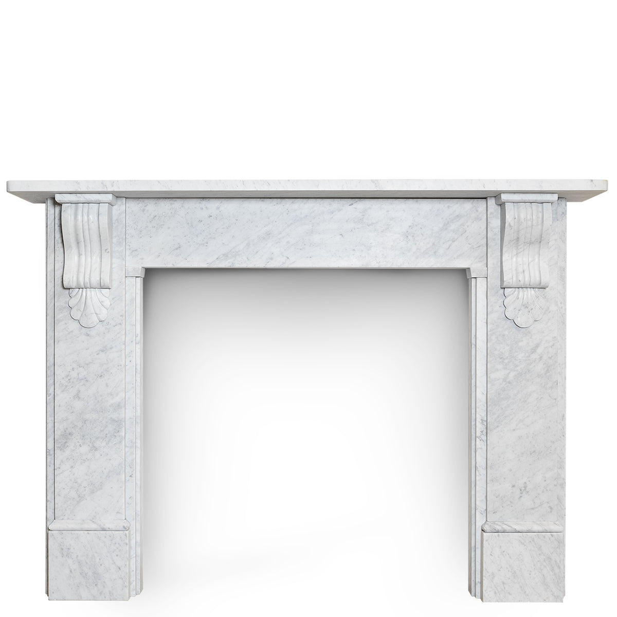 Bespoke Victorian Style Carrara Marble Fireplace Surround with Corbels | The Architectural Forum