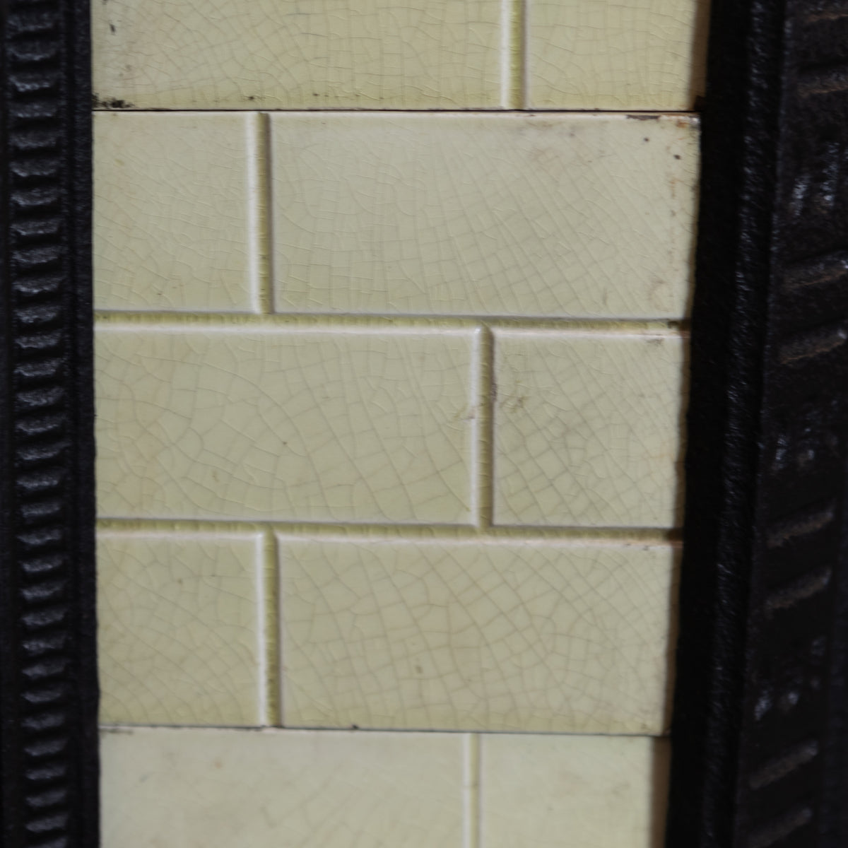 Antique Victorian Cast Iron Insert With Cream Tiles | The Architectural Forum