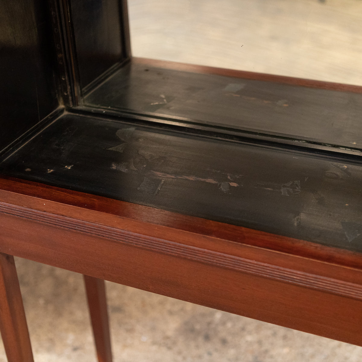 Pair of Antique Curved Glass Counter Display Cases on Legs | The Architectural Forum