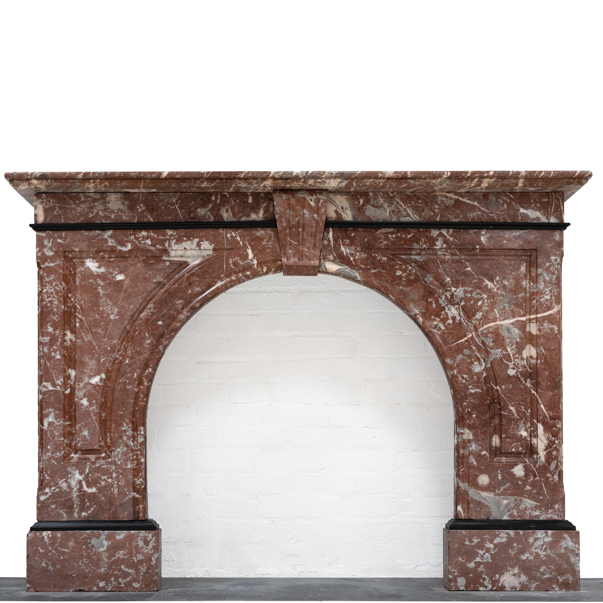 Antique Rouge Royal Marble Fireplace Surround | The Architectural Forum