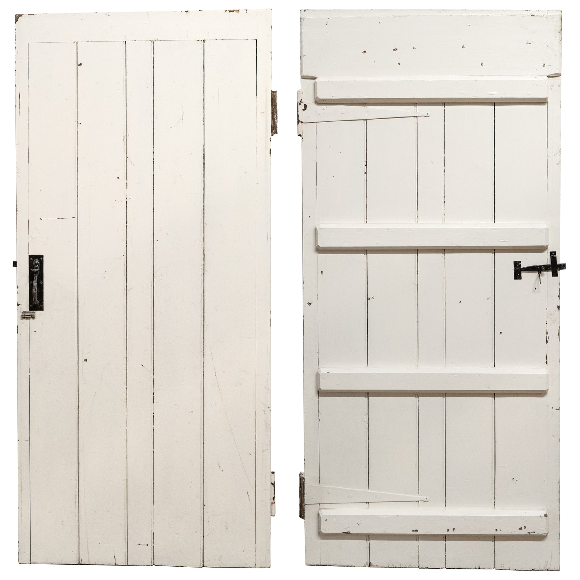 Antique Victorian Pine Latch Door - 183cm x 82cm | The Architectural Forum