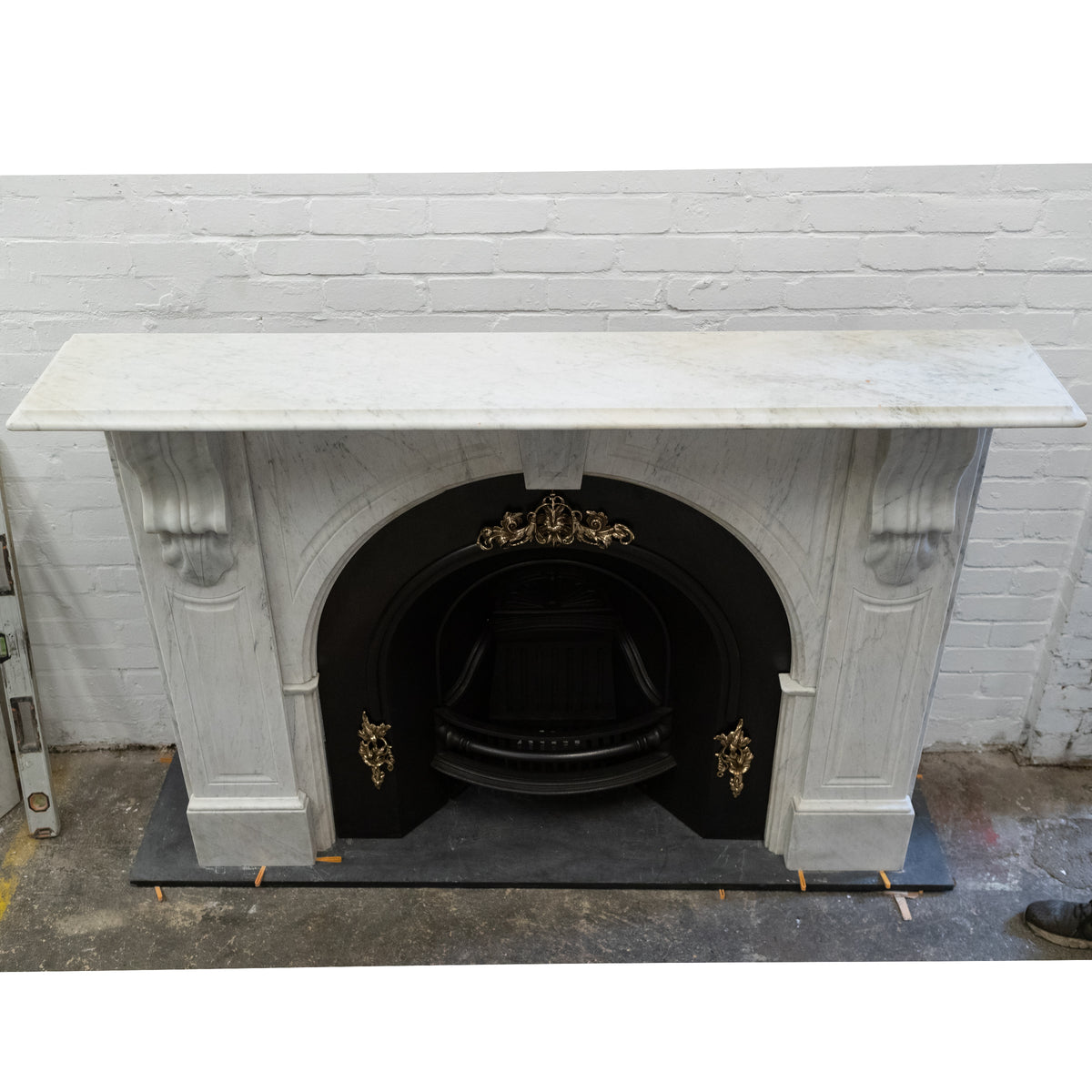 Large &amp; Impressive Antique Victorian Marble Arched Fireplace | The Architectural Forum