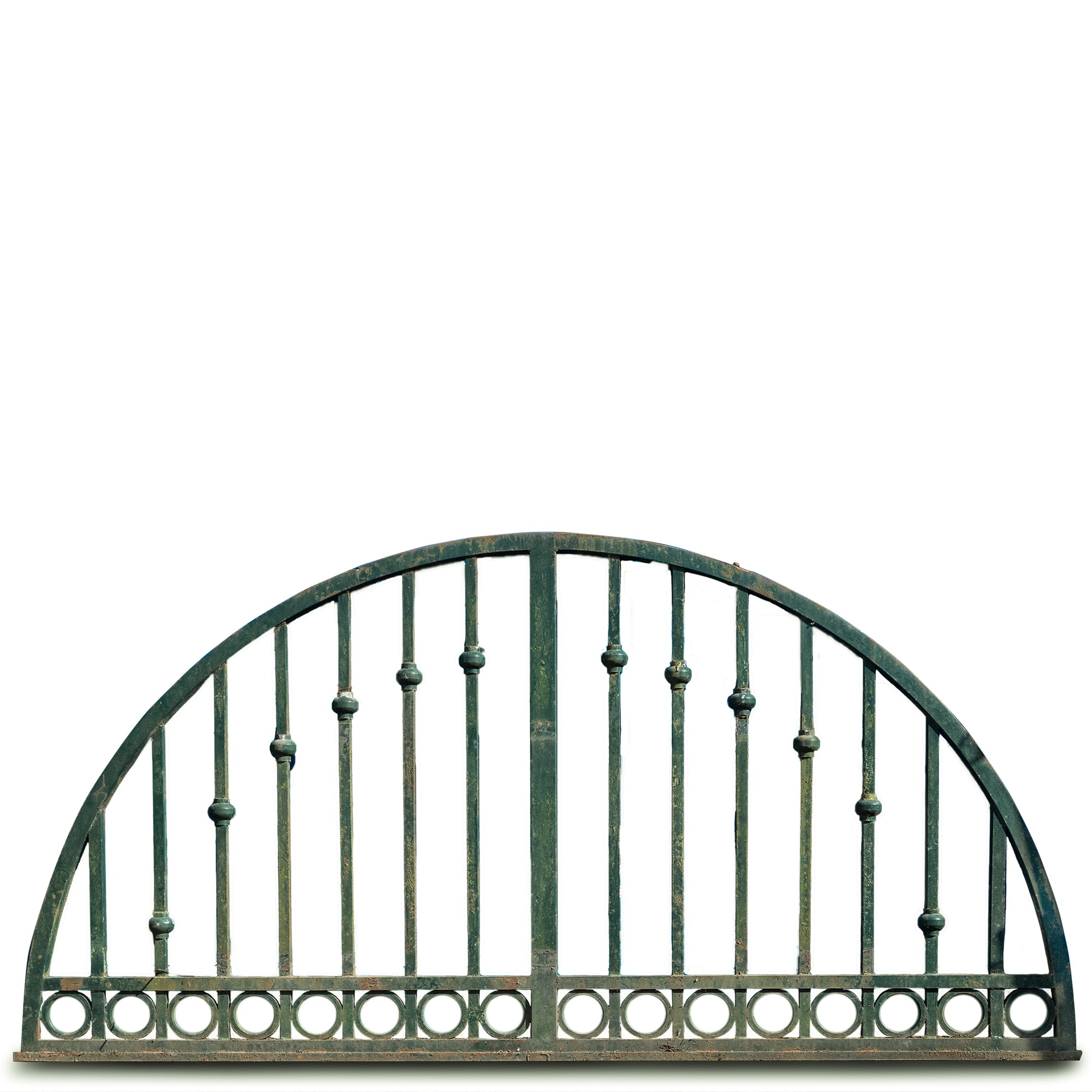 Antique Art Deco Iron Gates with Optional Arched Crest (2 Pairs Available) | The Architectural Forum