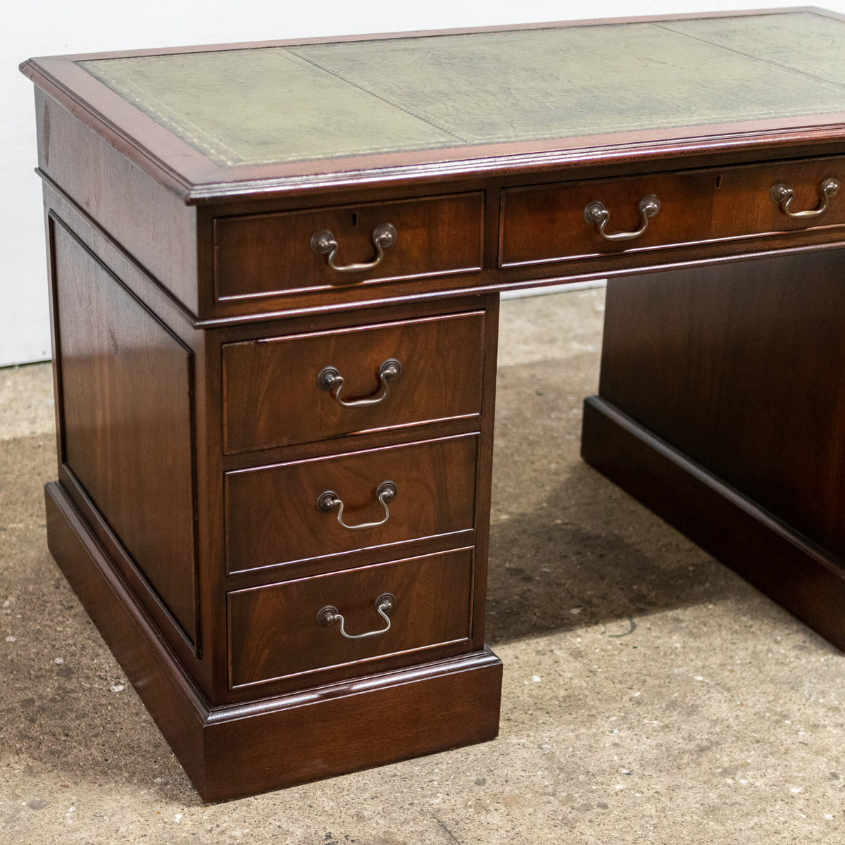 Reclaimed Flame Mahogany Pedestal Desk | Charles Barr | The Architectural Forum