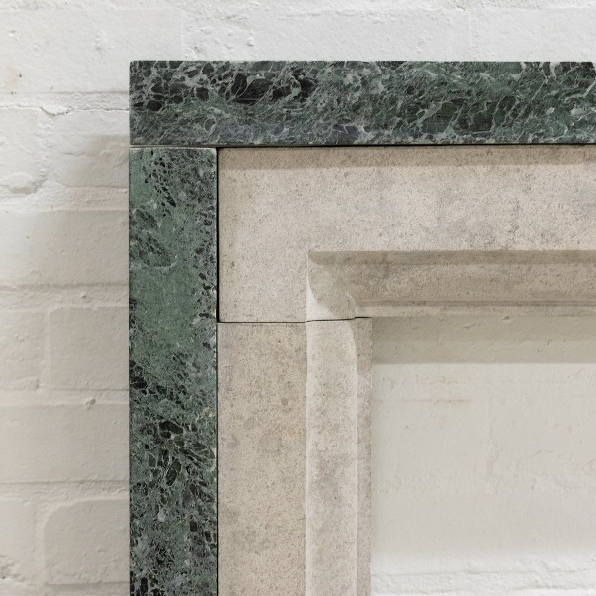 Early 20th Century Portland Stone &amp; Verdi Marble Fireplace Surround | The Architectural Forum