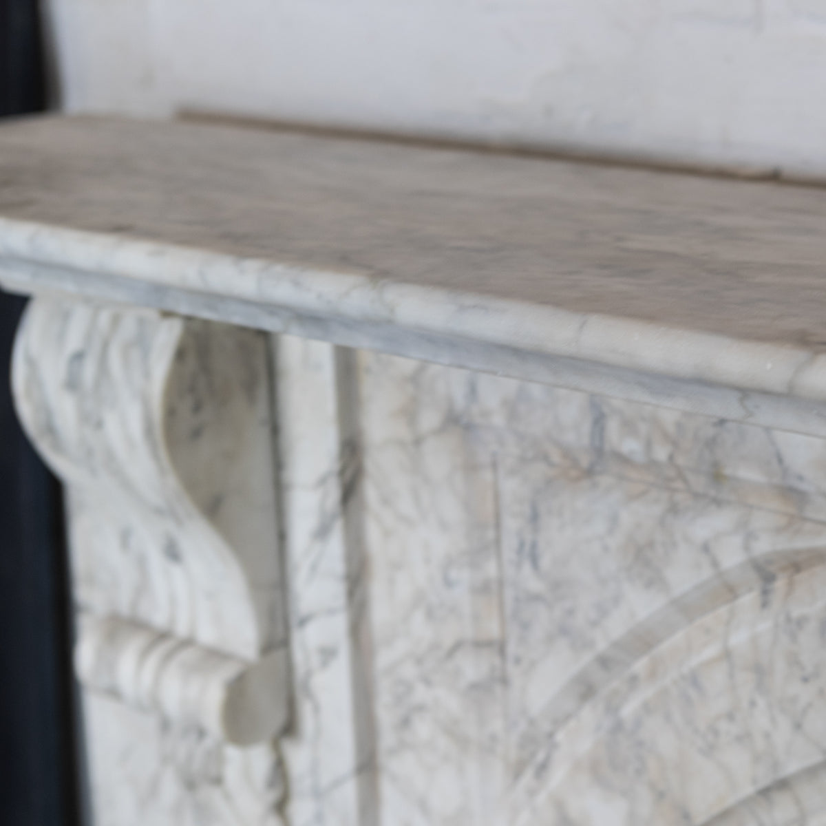 Large Antique Victorian Carrara Marble Arched Chimneypiece | The Architectural Forum