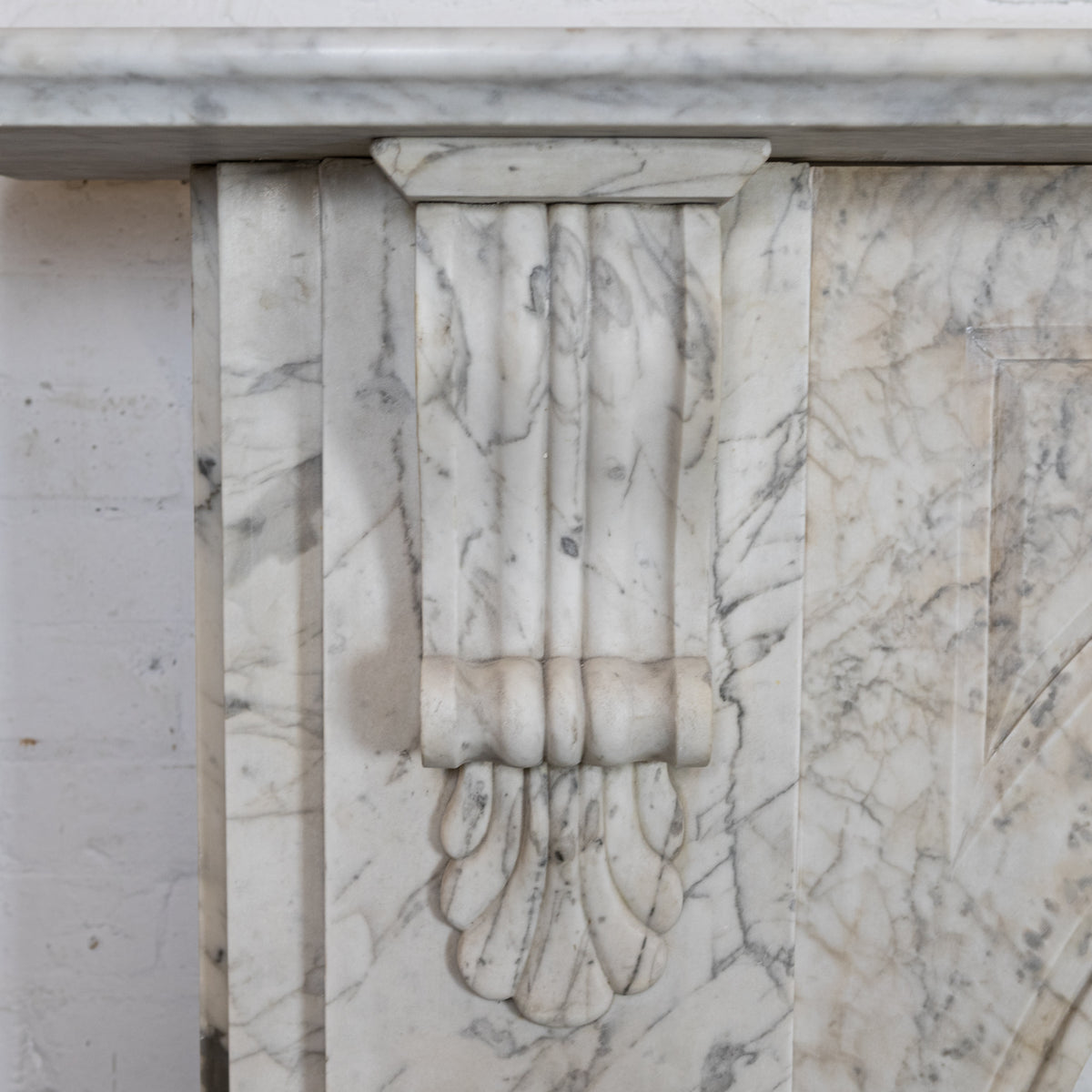 Large Antique Victorian Carrara Marble Arched Chimneypiece | The Architectural Forum