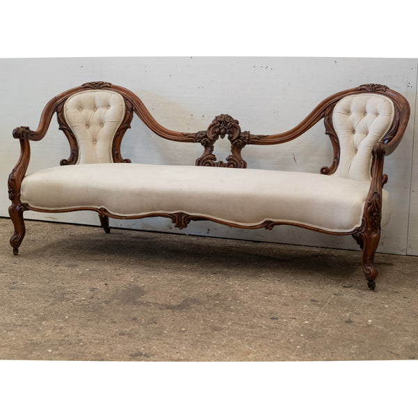 antique victorian mahogany solid wood sofa