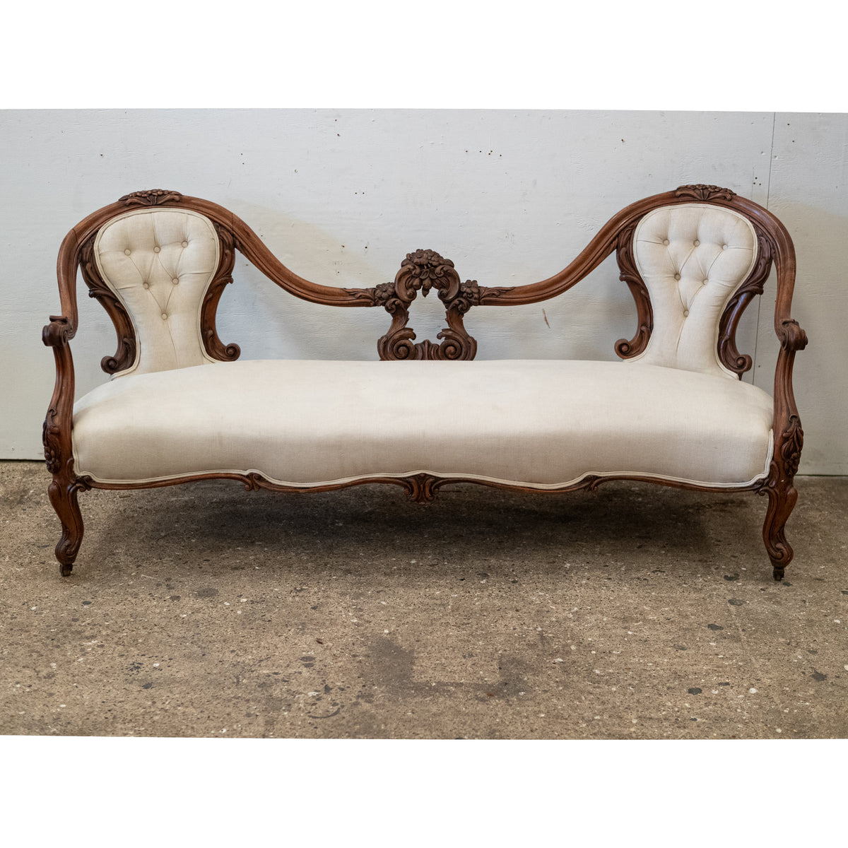 Antique Victorian Carved Mahogany Parlour Sofa | The Architectural Forum
