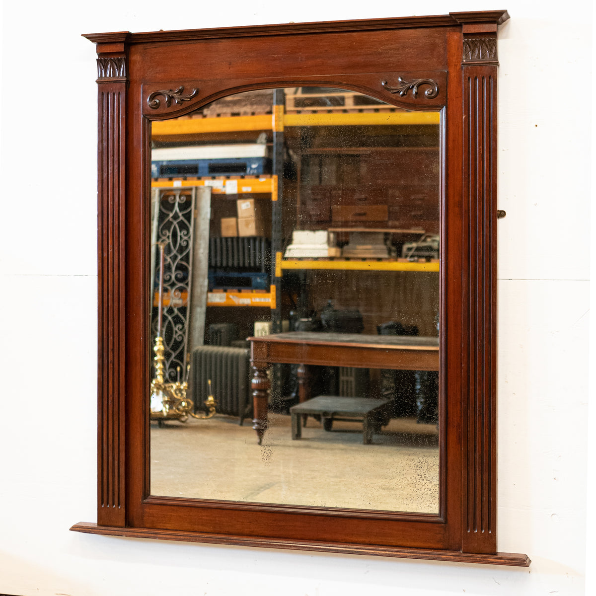 Large Antique Mahogany Overmantle Mirror | The Architectural Forum