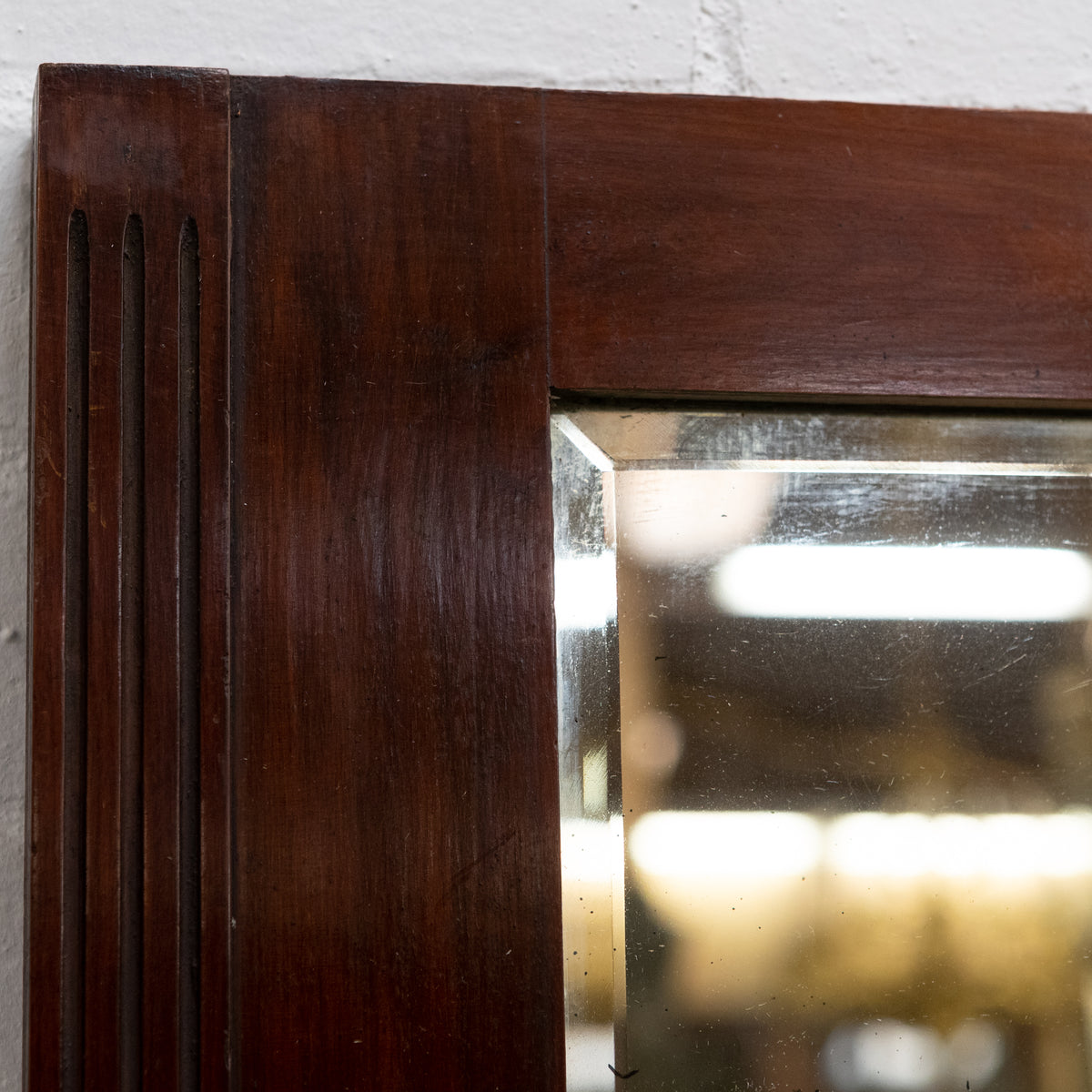 Antique Edwardian Mahogany Bevelled Glass Mirror | The Architectural Forum