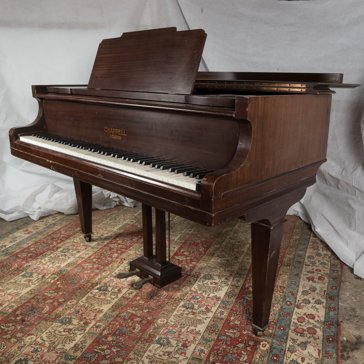 Reclaimed Chappell Baby Grand Piano in Mahogany Circa 1930 | The Architectural Forum