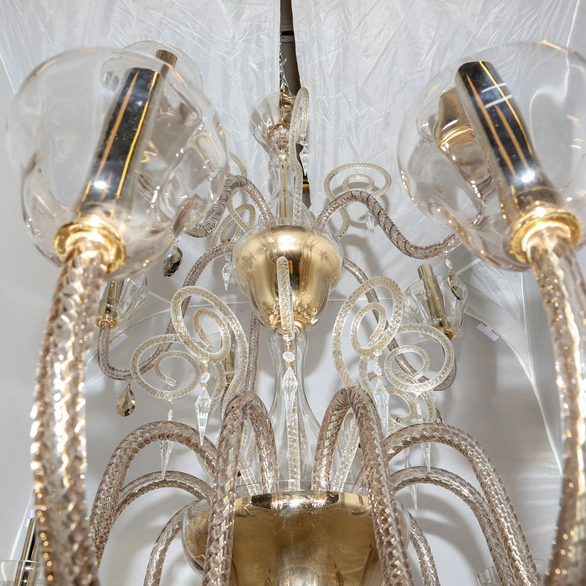 Reclaimed BEBY Italy Murano Glass Chandelier | The Architectural Forum