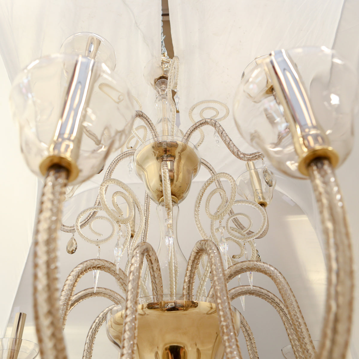 Reclaimed BEBY Italy Murano Glass Chandelier | The Architectural Forum