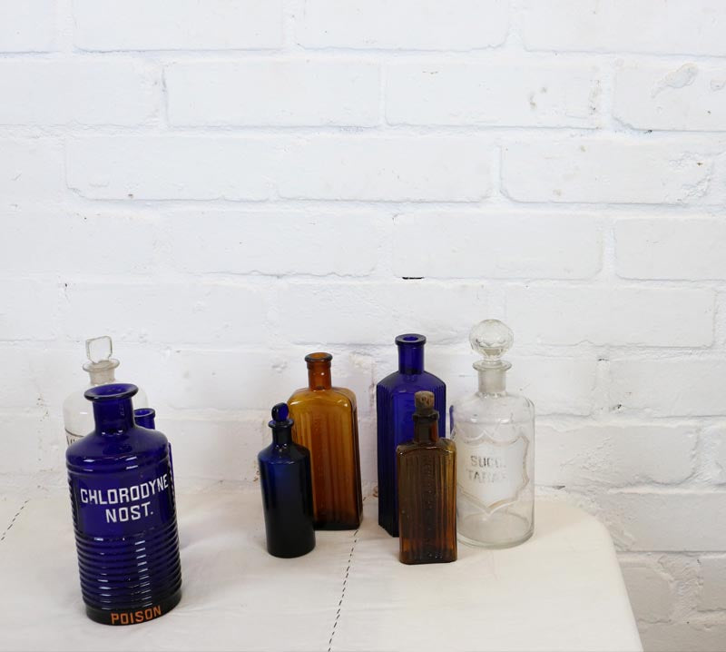 Victorian Apothecary Bottles - Mixed Sizes | The Architectural Forum