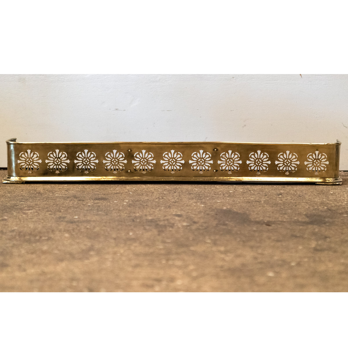 Antique Brass Fireplace Fender | The Architectural Forum