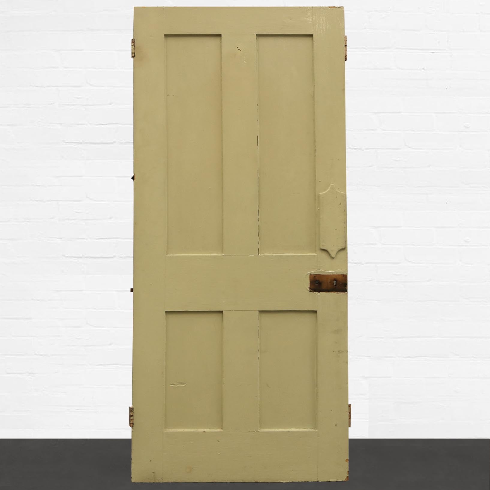 Reclaimed Solid Pine Four Panel Door - 196cm x 74cm | The Architectural Forum