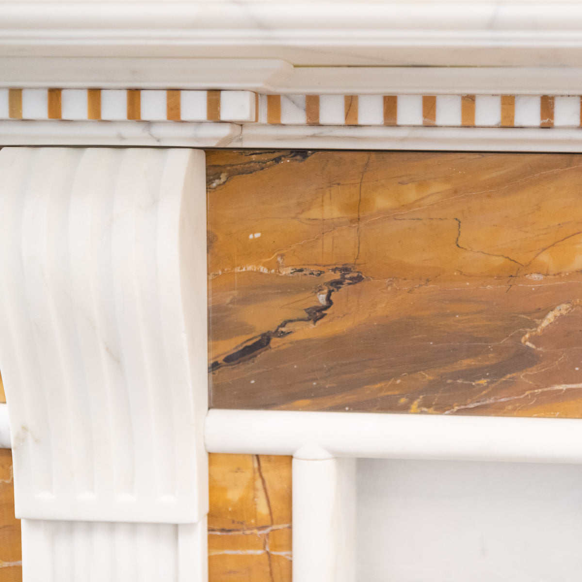 Impressive Georgian Style Statuary &amp; Sienna Marble Chimneypiece | The Architectural Forum