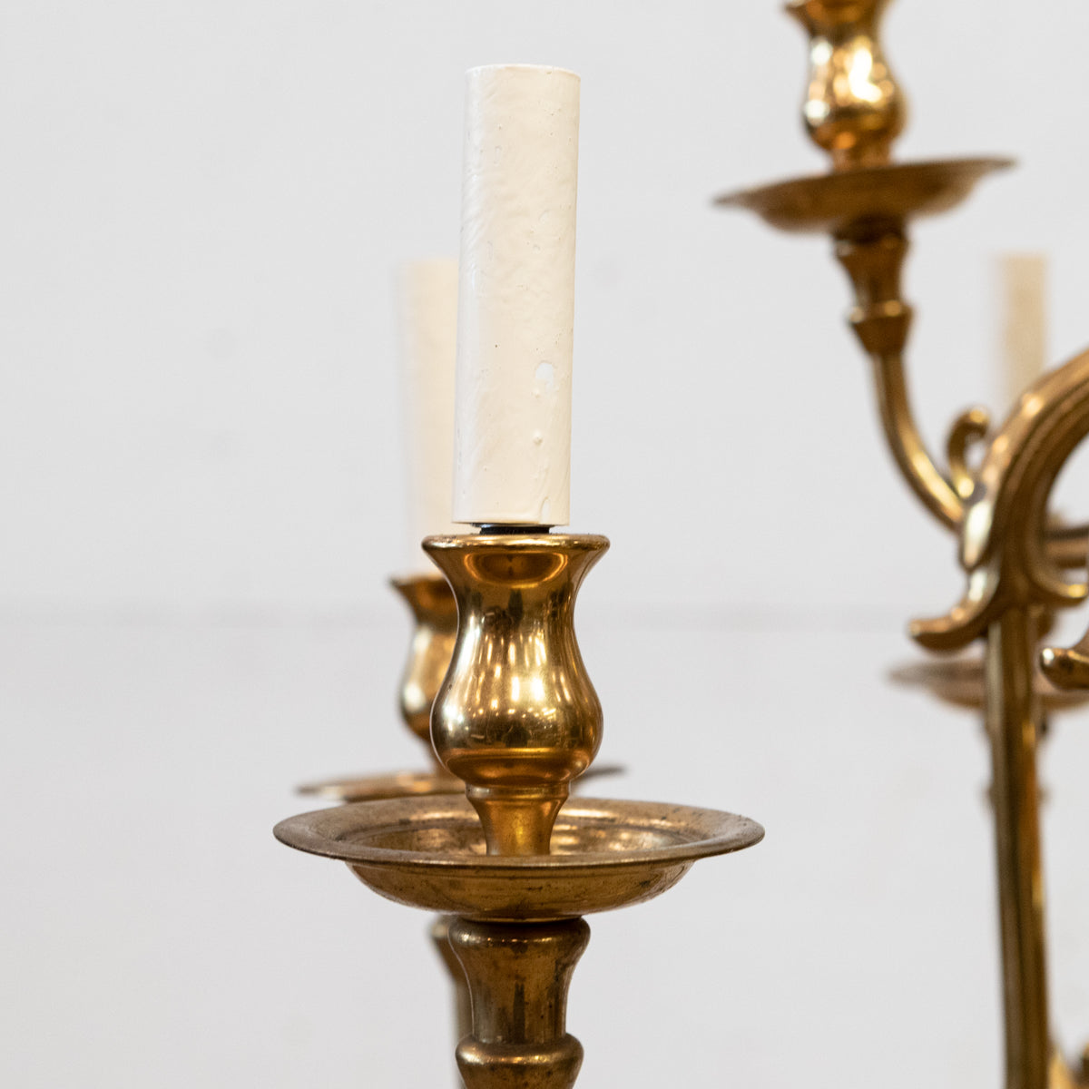 Antique Dutch Style 2 Tier Brass Chandelier | 12 Arms | The Architectural Forum