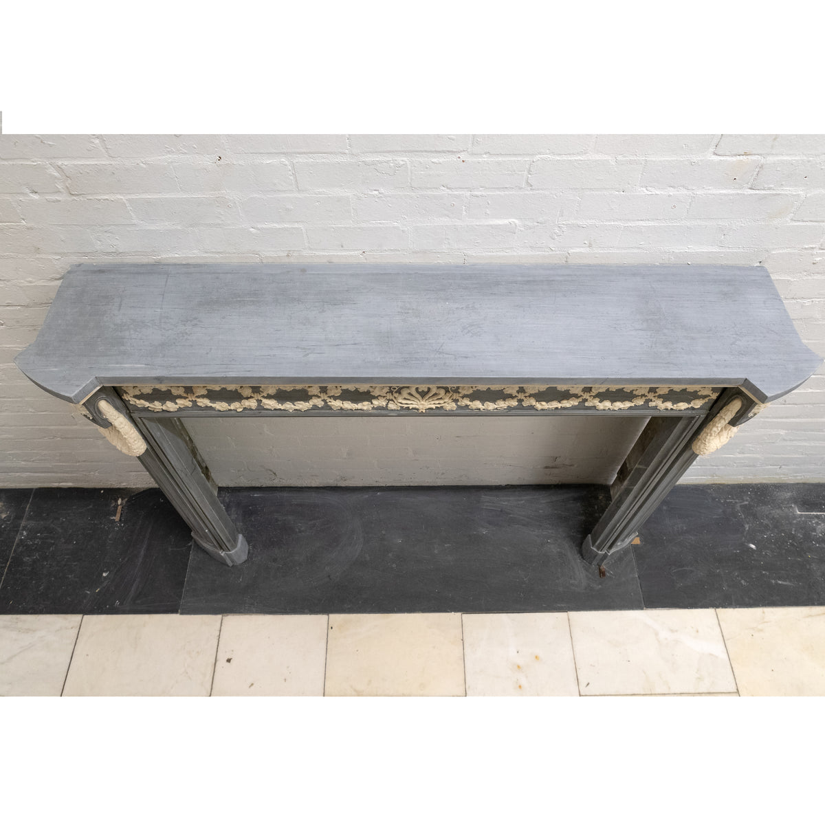 Antique Early 19th Century French Style Grey Marble Fireplace Surround | The Architectural Forum