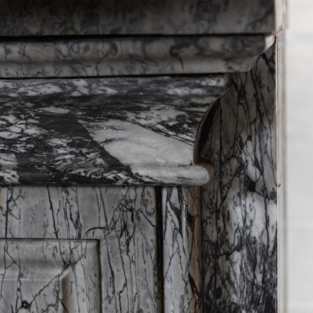 Antique Victorian Grey Bardiglio Marble Arched Chimneypiece | The Architectural Forum