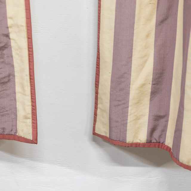 Reclaimed Long Brushed Silk Striped Curtains (290cm drop) | The Architectural Forum