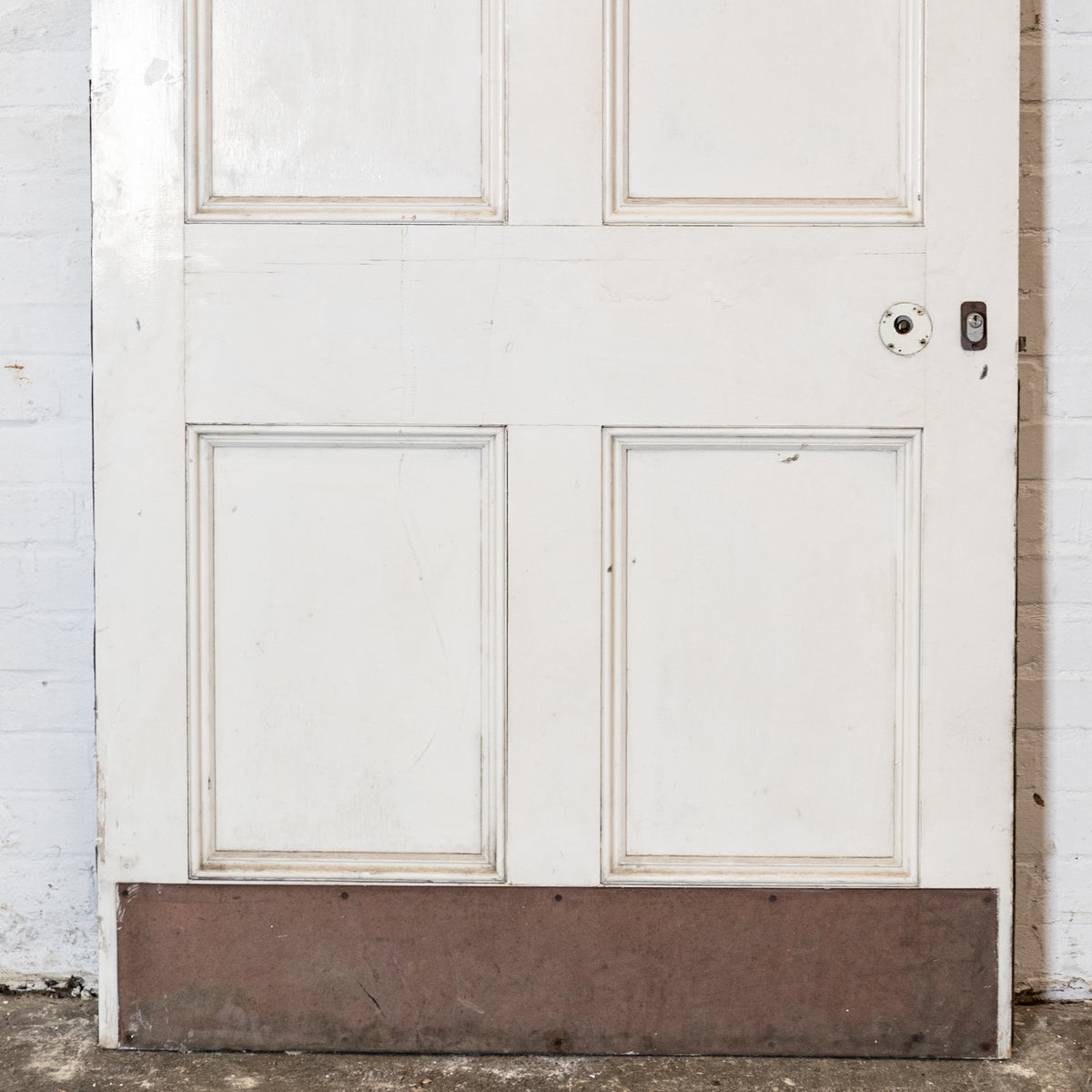 Large Georgian Style Solid Pine Panelled Door - 225cm x 103.5cm | The Architectural Forum