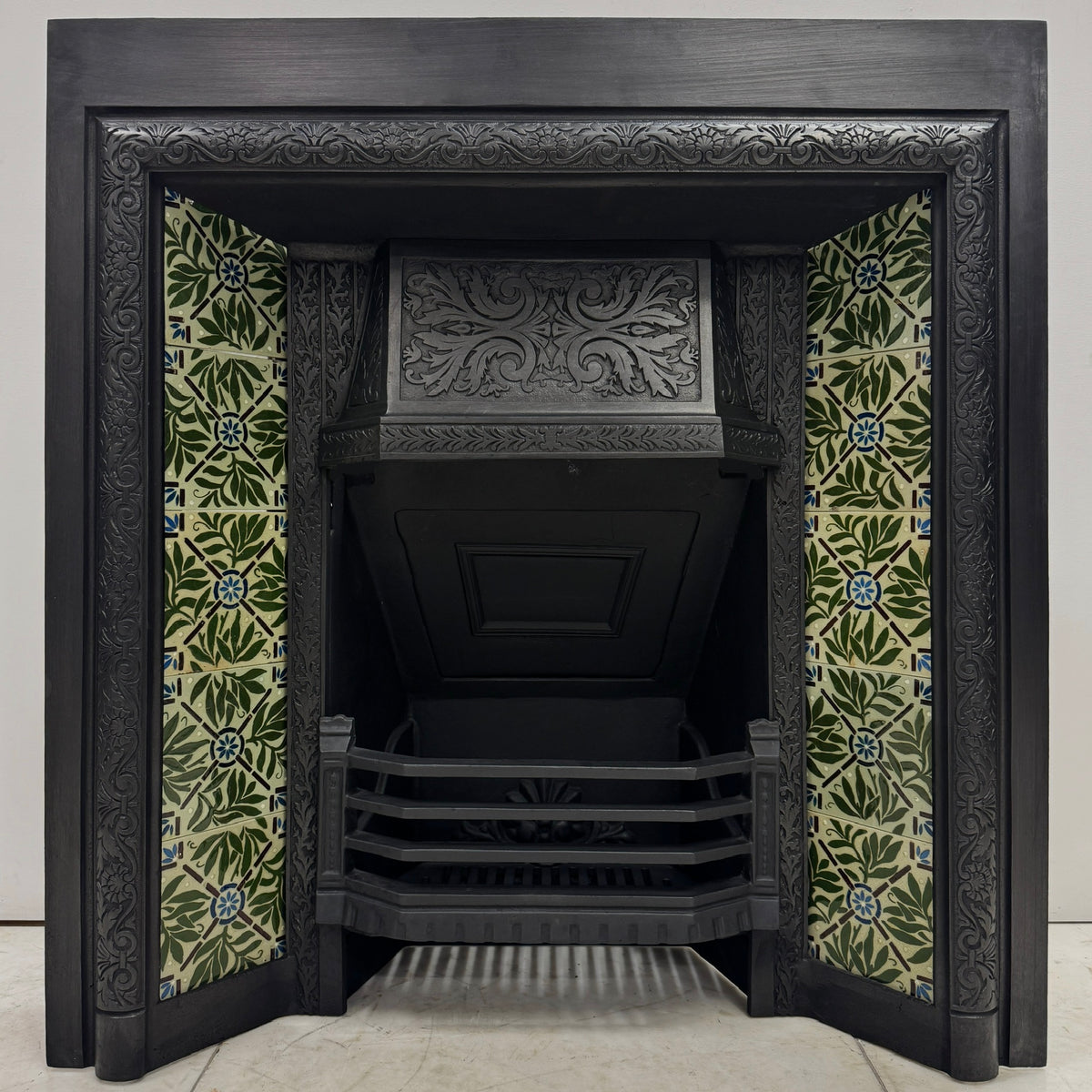 Antique Victorian Fireplace Insert With Josiah Wedgwood Tiles | The Architectural Forum