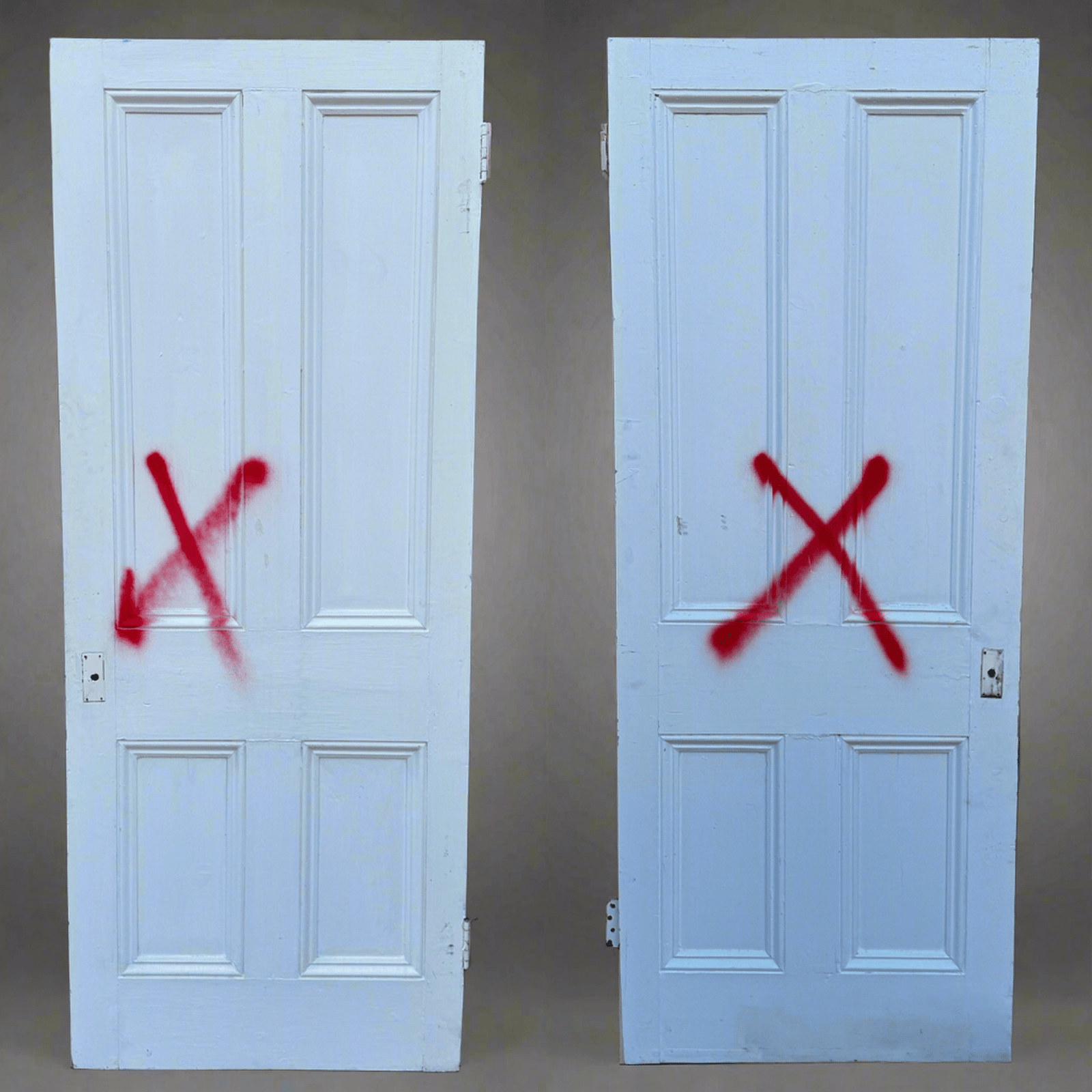 Antique Victorian 4 Panel Door - 202cm x 80.5cm | The Architectural Forum