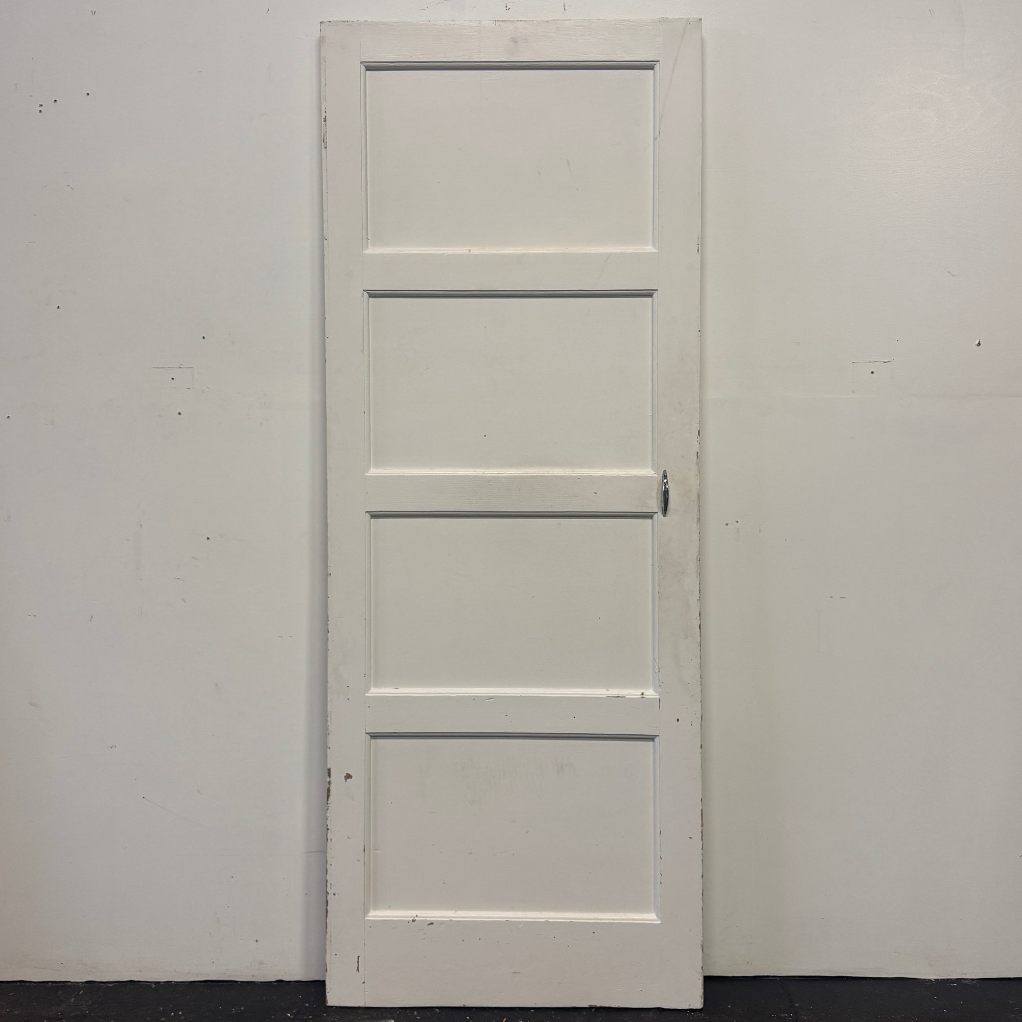 Reclaimed Mid-Century 1950s Four Panel Door 197cm x 75.5cm | The Architectural Forum