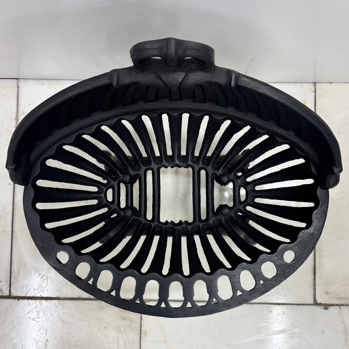 Reclaimed Oval Cast Iron Fire Basket | The Architectural Forum